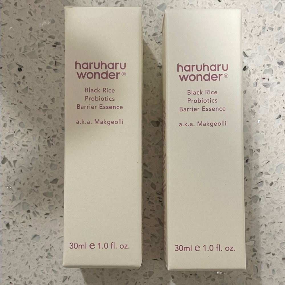Haruharu Wonder Black Rice Probiotics Barrier Essence 2 piece bundle set NEW